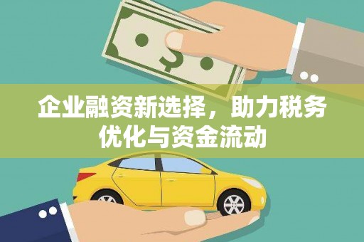双溪企业融资新选择，助力税务优化与资金流动