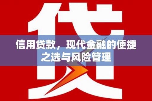 双溪信用贷款，现代金融的便捷之选与风险管理