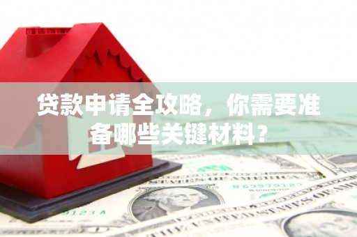 双溪贷款申请全攻略，你需要准备哪些关键材料？