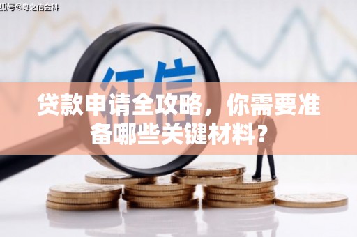双溪贷款申请全攻略，你需要准备哪些关键材料？