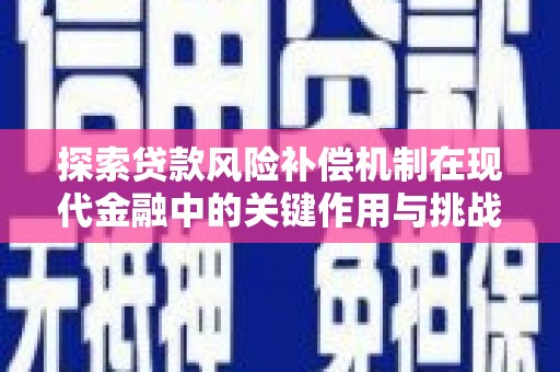 双溪探索贷款风险补偿机制在现代金融中的关键作用与挑战