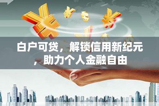 双溪白户可贷，解锁信用新纪元，助力个人金融自由