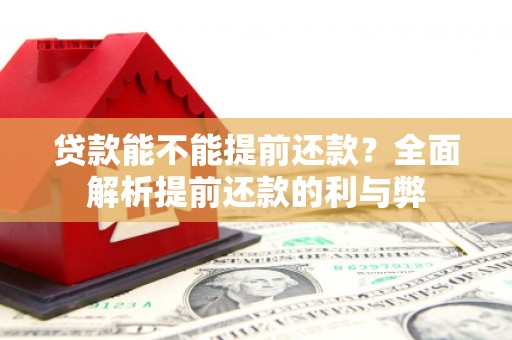 双溪贷款能不能提前还款？全面解析提前还款的利与弊