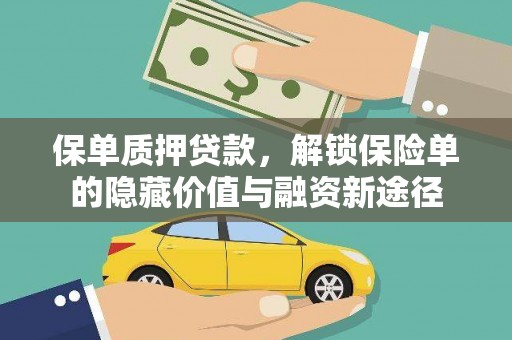 双溪保单质押贷款，解锁保险单的隐藏价值与融资新途径