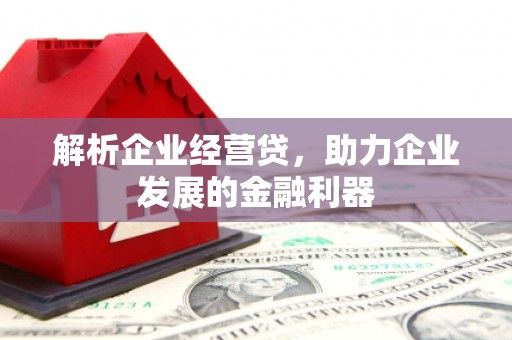 双溪解析企业经营贷，助力企业发展的金融利器
