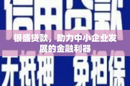双溪银盛贷款，助力中小企业发展的金融利器