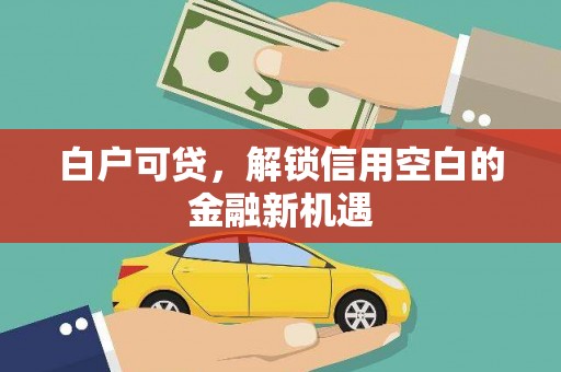 双溪白户可贷，解锁信用空白的金融新机遇