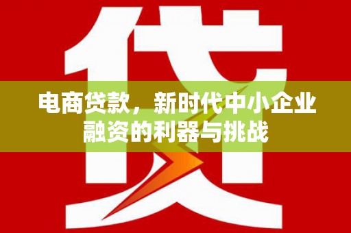 双溪电商贷款，新时代中小企业融资的利器与挑战