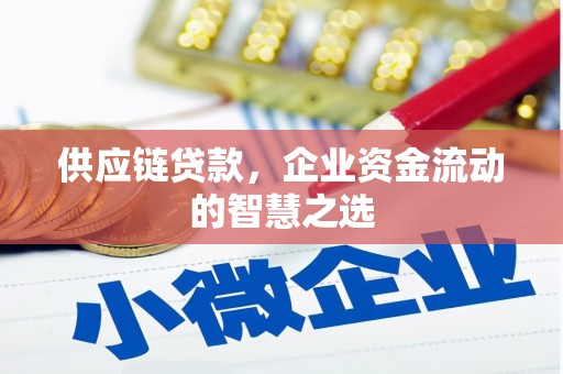 双溪供应链贷款，企业资金流动的智慧之选