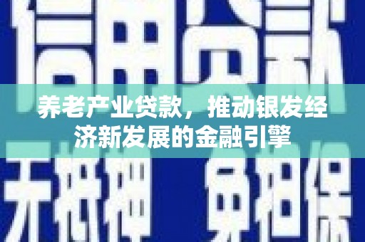 双溪养老产业贷款，推动银发经济新发展的金融引擎