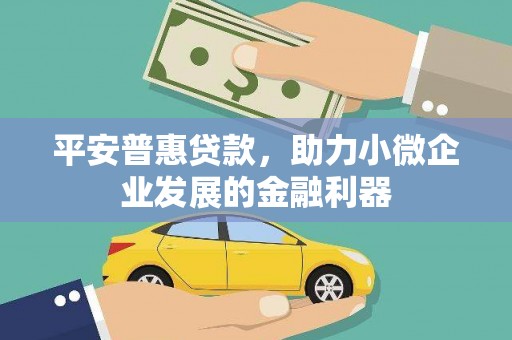双溪平安普惠贷款，助力小微企业发展的金融利器