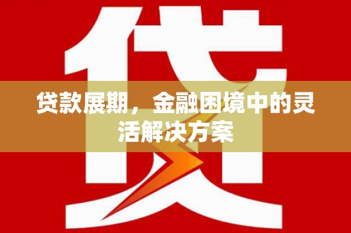 双溪贷款展期，金融困境中的灵活解决方案