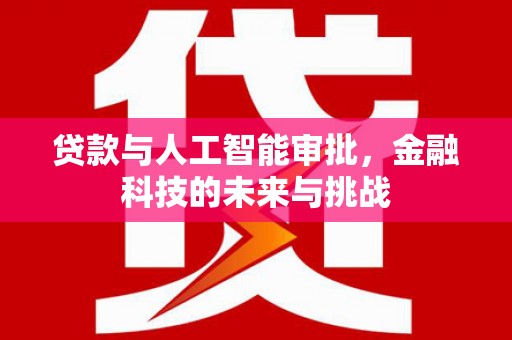 双溪贷款与人工智能审批，金融科技的未来与挑战