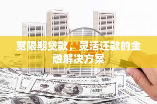 双溪宽限期贷款，灵活还款的金融解决方案