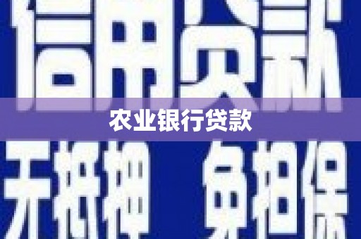 双溪农业银行贷款