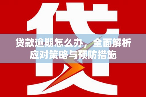 双溪贷款逾期怎么办，全面解析应对策略与预防措施