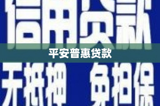 双溪平安普惠贷款