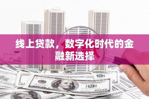 双溪线上贷款，数字化时代的金融新选择