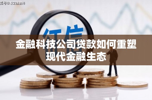 双溪金融科技公司贷款如何重塑现代金融生态