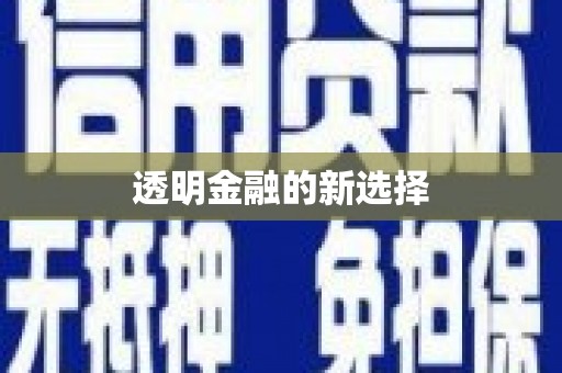 双溪透明金融的新选择