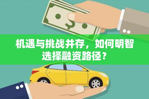 双溪机遇与挑战并存，如何明智选择融资路径？